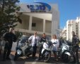 יחידת האופנועים יחד עם אחיות מכבי באשדוד