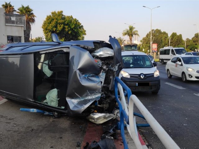 זירת התאונה. קרדיט: ישראל עזריאל