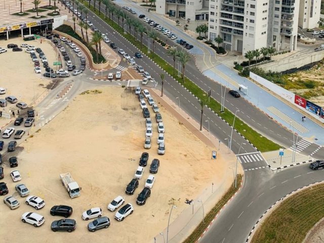 תחנת הבדיקות לקורונה במשכן אשדוד. צילום: עיריית אשדוד