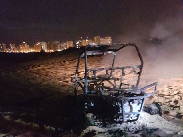 הטרקטורון שעלה באש