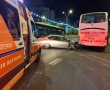 תאונה בין רכב ואוטובוס בשדרת מנחם בגין באשדוד