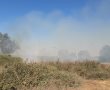 שריפה פרצה בשטח פתוח סמוך לבית העלמין באשדוד (וידאו)