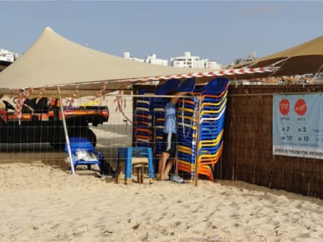 מיזם חופיקס בחוף אורנים - ללא שמשמיות בכלל ועם ארבע שולחנות בלבד להשכרה