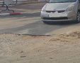 המפגע בכביש בשדרות הפלמ״ח באשדוד