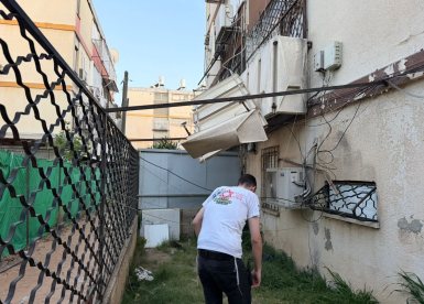 זירת הנפילה באשדוד 