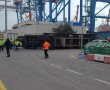 פצוע בהתהפכות רכב תפעולי בנמל אשדוד