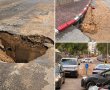 בעקבות הגשמים הלילה: בולען נפער בכביש ברובע ג' באשדוד 