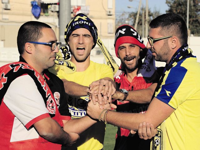 קרב מקדים באדום צהוב. גיא סער (מימין), כפיר אלמליח, מקסים אלפרוביץ ובן אסייג