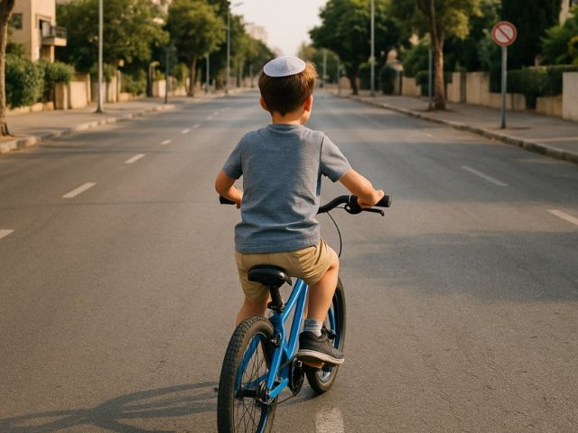 אילוסטרציה רכיבת אופניים ביום הכיפורים