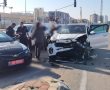 פצועים בתאונה בשדרות הרצל פינת בן גוריון באשדוד 