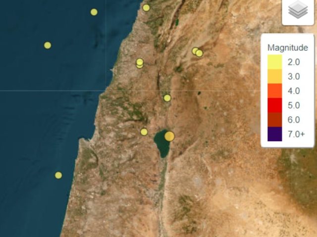 רעידות אחרונות באיזורינו (מאתר אגף הסייסמולוגיה)