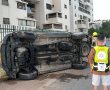 רכב התהפך בשדרות בני ברית פינת משה סנה באשדוד 