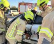 לוחמי אש פעלו לחילוץ לכוד בתאונה בצומת אמונים סמוך לאשדוד 