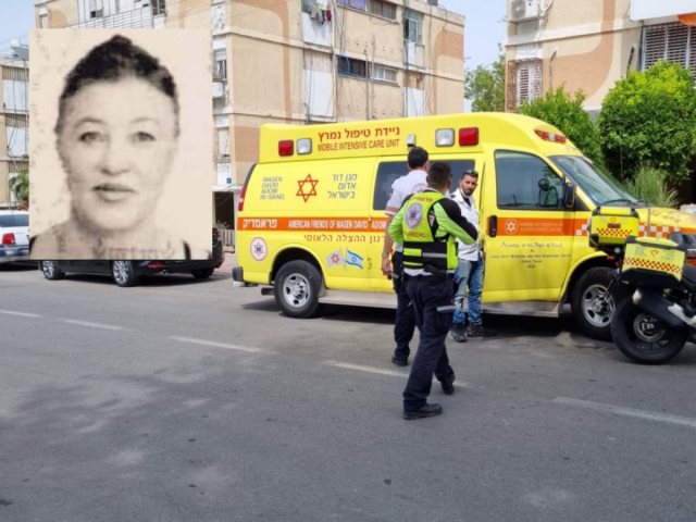 לובה פוטכין ז"ל וזירת הרצח. צילום: דוברות מד"א
